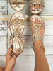 Women Metallic Rhinestone Decor Slingback Sandals, Fashionable Outdoor Ankle Strap Sandals Valentines