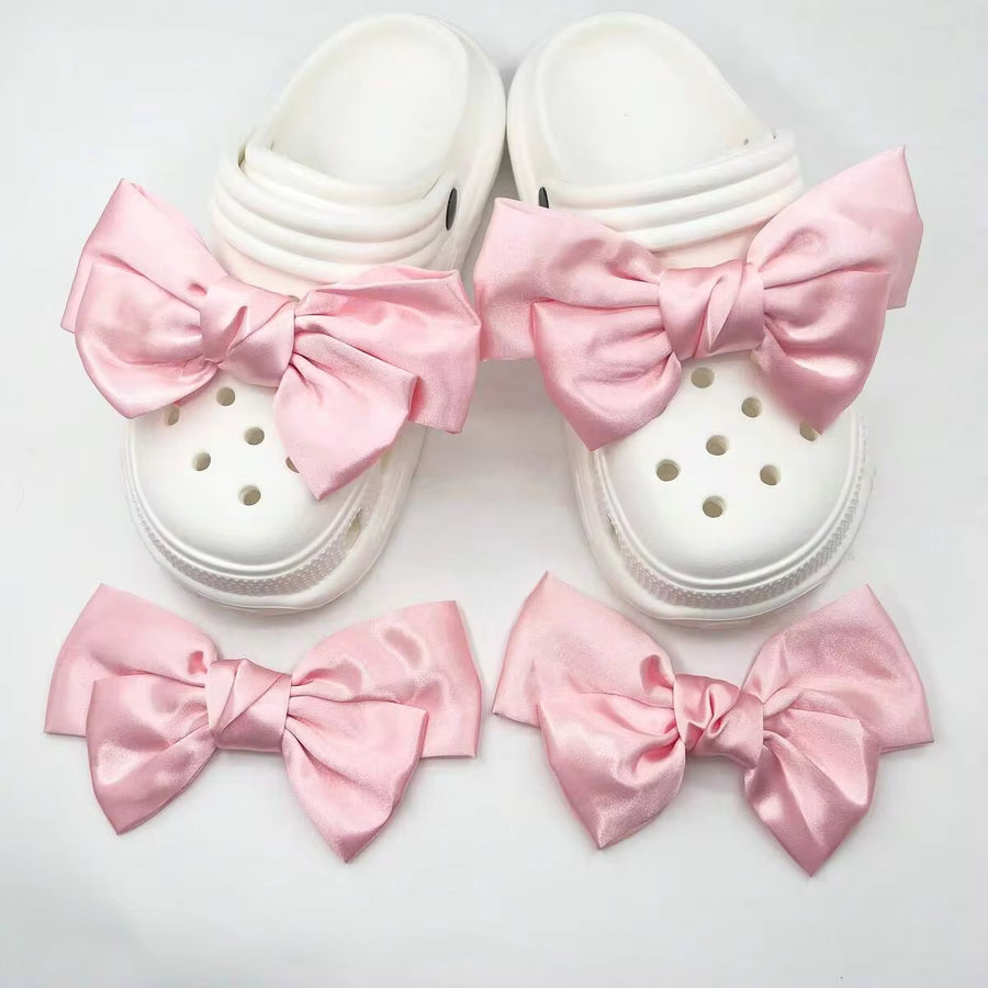 2PCS Fashion Bow Shoe Decor Gift Suitable For Sandals Decor Slippers Decor Birthday Party Shoe DIY Accessories (Shoes Not Included)